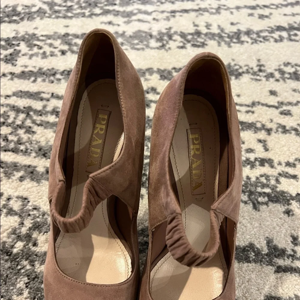Mauve Prada Peep Toe - Picture 4 of 7